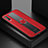 Coque Silicone Gel Motif Cuir Housse Etui avec Magnetique FL1 pour Samsung Galaxy A70 Rouge