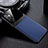 Coque Silicone Gel Motif Cuir Housse Etui avec Magnetique FL1 pour Samsung Galaxy M32 5G Bleu