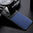 Coque Silicone Gel Motif Cuir Housse Etui avec Magnetique FL1 pour Samsung Galaxy M52 5G Bleu
