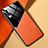 Coque Silicone Gel Motif Cuir Housse Etui avec Magnetique pour Samsung Galaxy A70 Orange