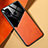 Coque Silicone Gel Motif Cuir Housse Etui avec Magnetique pour Samsung Galaxy M31 Prime Edition Orange
