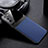 Coque Silicone Gel Motif Cuir Housse Etui avec Magnetique pour Samsung Galaxy S22 5G Bleu