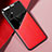 Coque Silicone Gel Motif Cuir Housse Etui avec Magnetique pour Xiaomi Poco M5 4G Rouge