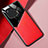 Coque Silicone Gel Motif Cuir Housse Etui avec Magnetique S01 pour Xiaomi Mi 11 Pro 5G Rouge