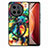 Coque Silicone Gel Motif Cuir Housse Etui avec Magnetique S01D pour Vivo X90 Pro 5G Petit