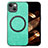 Coque Silicone Gel Motif Cuir Housse Etui avec Magnetique S02D pour Apple iPhone 15 Petit