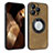 Coque Silicone Gel Motif Cuir Housse Etui avec Magnetique S07D pour Apple iPhone 13 Pro Max Petit