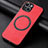 Coque Silicone Gel Motif Cuir Housse Etui avec Magnetique S11D pour Apple iPhone 14 Petit