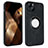 Coque Silicone Gel Motif Cuir Housse Etui avec Magnetique S14D pour Apple iPhone 15 Plus Noir