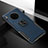Coque Silicone Gel Motif Cuir Housse Etui avec Support Bague Anneau Aimante Magnetique T01 pour Huawei Mate 30 5G Bleu
