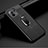 Coque Silicone Gel Motif Cuir Housse Etui avec Support Bague Anneau Aimante Magnetique T01 pour Xiaomi Mi 11 5G Noir