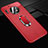 Coque Silicone Gel Motif Cuir Housse Etui avec Support Bague Anneau Aimante Magnetique Z02 pour Huawei Mate 30 Pro 5G Rouge
