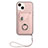Coque Silicone Gel Motif Cuir Housse Etui BF1 pour Apple iPhone 14 Or Rose