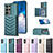 Coque Silicone Gel Motif Cuir Housse Etui BF1 pour Samsung Galaxy S22 Ultra 5G Petit