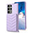 Coque Silicone Gel Motif Cuir Housse Etui BF1 pour Samsung Galaxy S22 Ultra 5G Violet Clair