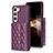 Coque Silicone Gel Motif Cuir Housse Etui BF6 pour Samsung Galaxy S25 Plus 5G Violet