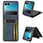 Coque Silicone Gel Motif Cuir Housse Etui CX1 pour Motorola Moto Razr 40 Ultra 5G Bleu
