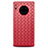 Coque Silicone Gel Motif Cuir Housse Etui D01 pour Huawei Mate 30 Pro Rouge