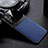 Coque Silicone Gel Motif Cuir Housse Etui FL1 pour Oppo F19 Pro+ Plus 5G Bleu