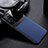 Coque Silicone Gel Motif Cuir Housse Etui FL1 pour Oppo Find X5 Lite 5G Bleu