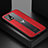 Coque Silicone Gel Motif Cuir Housse Etui FL1 pour Samsung Galaxy A03s Rouge