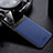 Coque Silicone Gel Motif Cuir Housse Etui FL1 pour Samsung Galaxy A51 4G Bleu Petit