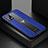 Coque Silicone Gel Motif Cuir Housse Etui FL1 pour Samsung Galaxy M02s Bleu