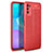 Coque Silicone Gel Motif Cuir Housse Etui H01 pour Huawei Honor 30 Lite 5G Rouge