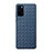 Coque Silicone Gel Motif Cuir Housse Etui H01 pour Huawei Honor View 30 5G Bleu