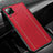 Coque Silicone Gel Motif Cuir Housse Etui H01 pour Huawei Nova 6 SE Rouge