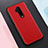Coque Silicone Gel Motif Cuir Housse Etui H01 pour OnePlus 7T Pro Rouge