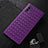 Coque Silicone Gel Motif Cuir Housse Etui H01 pour Samsung Galaxy Note 10 Violet