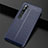 Coque Silicone Gel Motif Cuir Housse Etui H01 pour Xiaomi Mi Note 10 Pro Bleu
