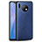 Coque Silicone Gel Motif Cuir Housse Etui H03 pour Huawei Mate 30 5G Bleu