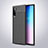 Coque Silicone Gel Motif Cuir Housse Etui H03 pour Samsung Galaxy Note 10 5G Noir