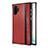 Coque Silicone Gel Motif Cuir Housse Etui H03 pour Samsung Galaxy Note 10 Plus 5G Rouge
