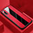 Coque Silicone Gel Motif Cuir Housse Etui H04 pour Huawei P20 Rouge