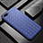 Coque Silicone Gel Motif Cuir Housse Etui H04 pour Oppo RX17 Neo Bleu