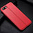 Coque Silicone Gel Motif Cuir Housse Etui H07 pour Oppo K1 Rouge