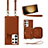 Coque Silicone Gel Motif Cuir Housse Etui JM1 pour Samsung Galaxy S25 Ultra 5G Marron