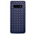 Coque Silicone Gel Motif Cuir Housse Etui L02 pour Samsung Galaxy S10 Bleu