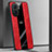 Coque Silicone Gel Motif Cuir Housse Etui PB1 pour Huawei Honor X7a Rouge