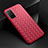 Coque Silicone Gel Motif Cuir Housse Etui pour Huawei Honor 30S Rouge
