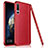 Coque Silicone Gel Motif Cuir Housse Etui pour Huawei Honor Magic 2 Rouge