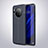 Coque Silicone Gel Motif Cuir Housse Etui pour Huawei Mate 30 Pro 5G Bleu