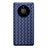 Coque Silicone Gel Motif Cuir Housse Etui pour Huawei Mate 40 Pro Bleu