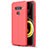 Coque Silicone Gel Motif Cuir Housse Etui pour LG V50 ThinQ 5G Rouge