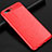 Coque Silicone Gel Motif Cuir Housse Etui pour Oppo R15X Rouge