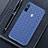Coque Silicone Gel Motif Cuir Housse Etui pour Samsung Galaxy A8s SM-G8870 Bleu
