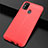 Coque Silicone Gel Motif Cuir Housse Etui pour Samsung Galaxy M21s Rouge